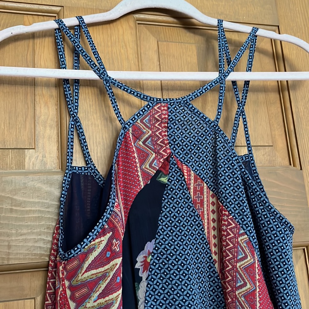 Beautiful patchwork spaghetti strap tank - Picture 2 of 4